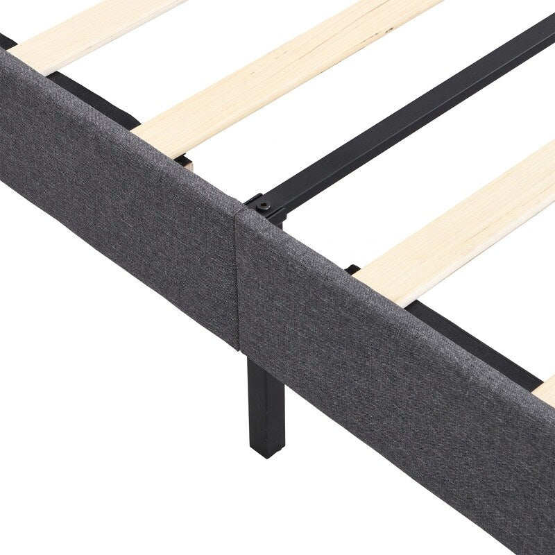 GEITIN Platform Bed Frame with Fabric Upholstered Headboard