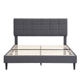 GEITIN Platform Bed Frame with Fabric Upholstered Headboard