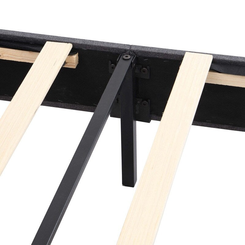 GEITIN Platform Bed Frame with Fabric Upholstered Headboard