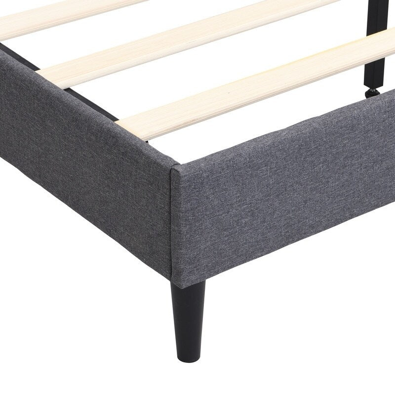 GEITIN Platform Bed Frame with Fabric Upholstered Headboard