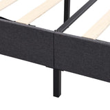 GEITIN Platform Bed Frame with Fabric Upholstered Headboard