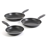 Gibson Home Cookware 3-piece Black Fry Pan Set