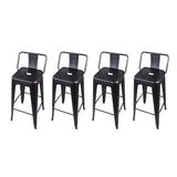 30 inch Low Back Metal Bar Stool-Set of 4