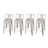 30 inch Low Back Metal Bar Stool-Set of 4