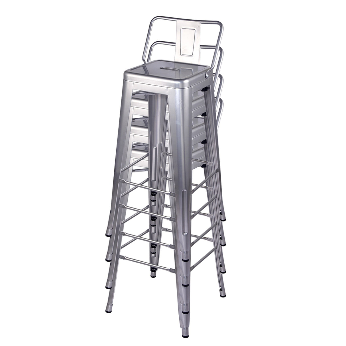 30 inch Low Back Metal Bar Stool-Set of 4