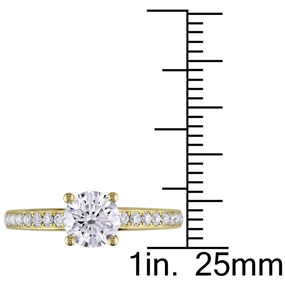 Miadora 14k Yellow Gold Certified 1-1/6ct TDW Diamond Engagement Ring (GIA) - White