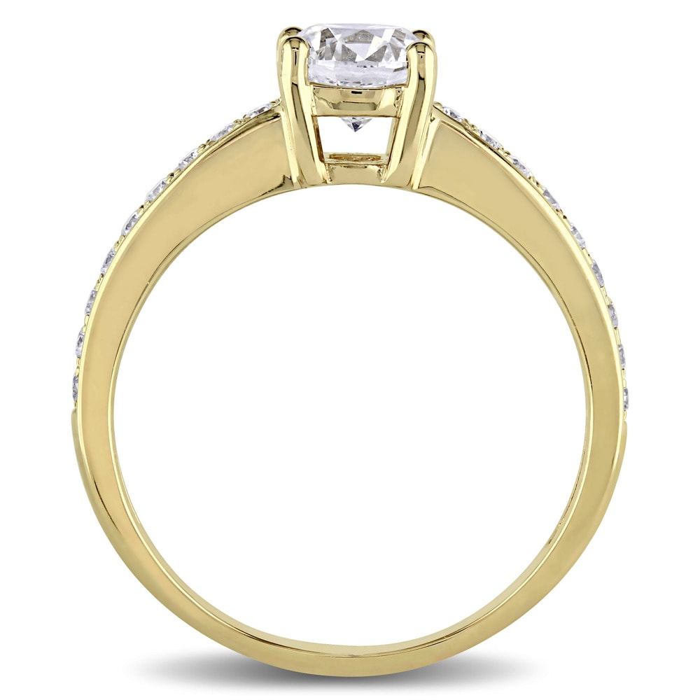 Miadora 14k Yellow Gold Certified 1-1/6ct TDW Diamond Engagement Ring (GIA) - White