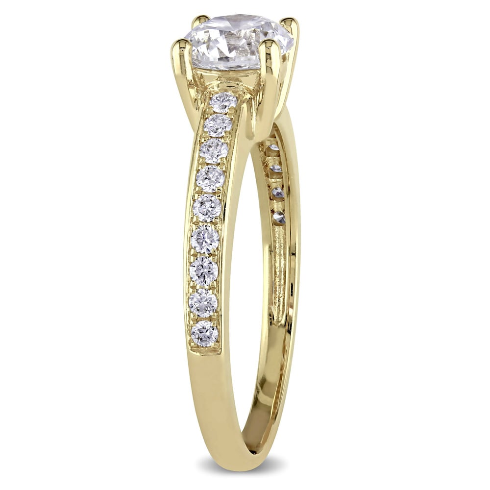 Miadora 14k Yellow Gold Certified 1-1/6ct TDW Diamond Engagement Ring (GIA) - White