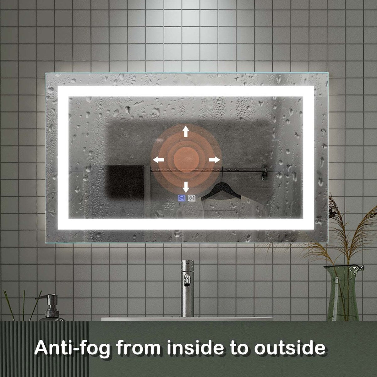 GIVINGTREE 40X24 Bathroom Wall Mounted LED Mirror - N/A