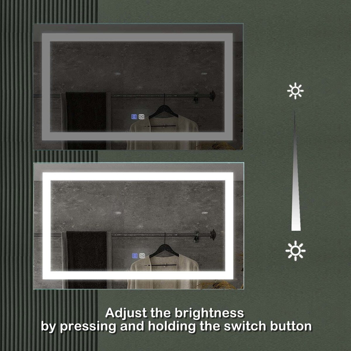 GIVINGTREE 40X24 Bathroom Wall Mounted LED Mirror - N/A