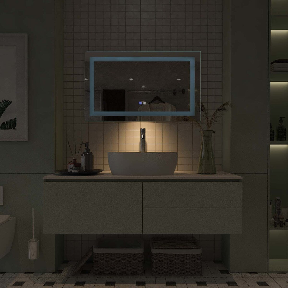 GIVINGTREE 40X24 Bathroom Wall Mounted LED Mirror - N/A