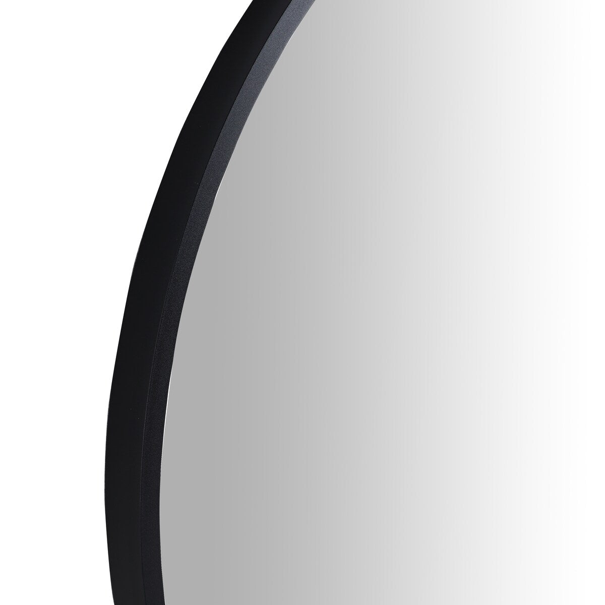 GIVINGTREE Bathroom Vanity Mirror Wall Mounted 24" Dia Round Black Metal Narrow Aluminium Alloy Frame Morden - N/A