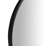 GIVINGTREE Bathroom Vanity Mirror Wall Mounted 24" Dia Round Black Metal Narrow Aluminium Alloy Frame Morden - N/A