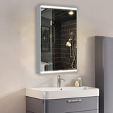 GIVINGTREE Medicine Cabinet Mirrors with 2 Adjustable Shelves (Hinge on the left to Open) Surface-mounted LED lights - N/A