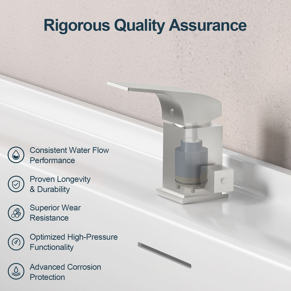 GRANDJOY Shower Faucet Set Deck Mount Bathtub Spout and Handheld Spray Combo High Pressure