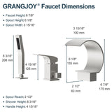 GRANDJOY Shower Faucet Set Deck Mount Bathtub Spout and Handheld Spray Combo High Pressure