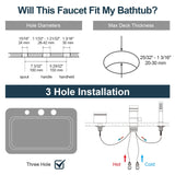GRANDJOY Shower Faucet Set Deck Mount Bathtub Spout and Handheld Spray Combo High Pressure