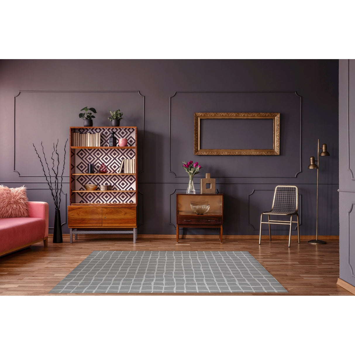 GRID IRON GREY Area Rug By Kavka Designs