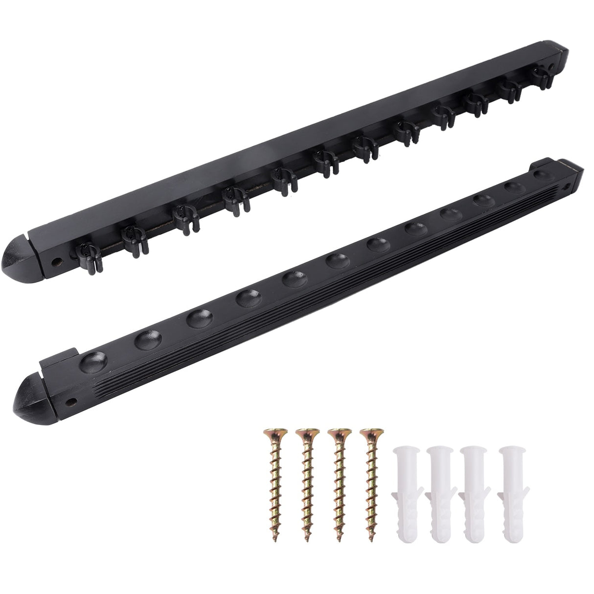 GSE™ 12-Pool Cue Wall Mounting Billiard Cue Rack, 2-Piece Hanging Wall Mounted Pool Cue Stick Holder