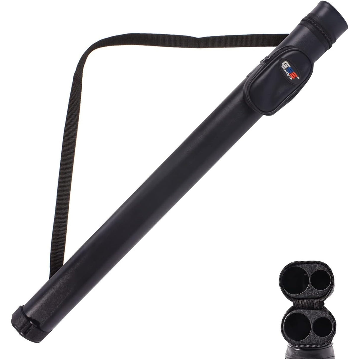 GSE™ 1x1 Deluxe Hard Billiard Pool Cue Stick Carrying Case, Billiard Cue Case Holds 1 Butts/1 Shafts (7 Colors)
