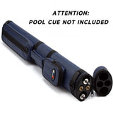 GSE™ 2x2 Oval Hard Billiard Pool Cue Stick Carrying Case, Billiard Cue Case Holds 2 Butts/2 Shafts (5 Colors)