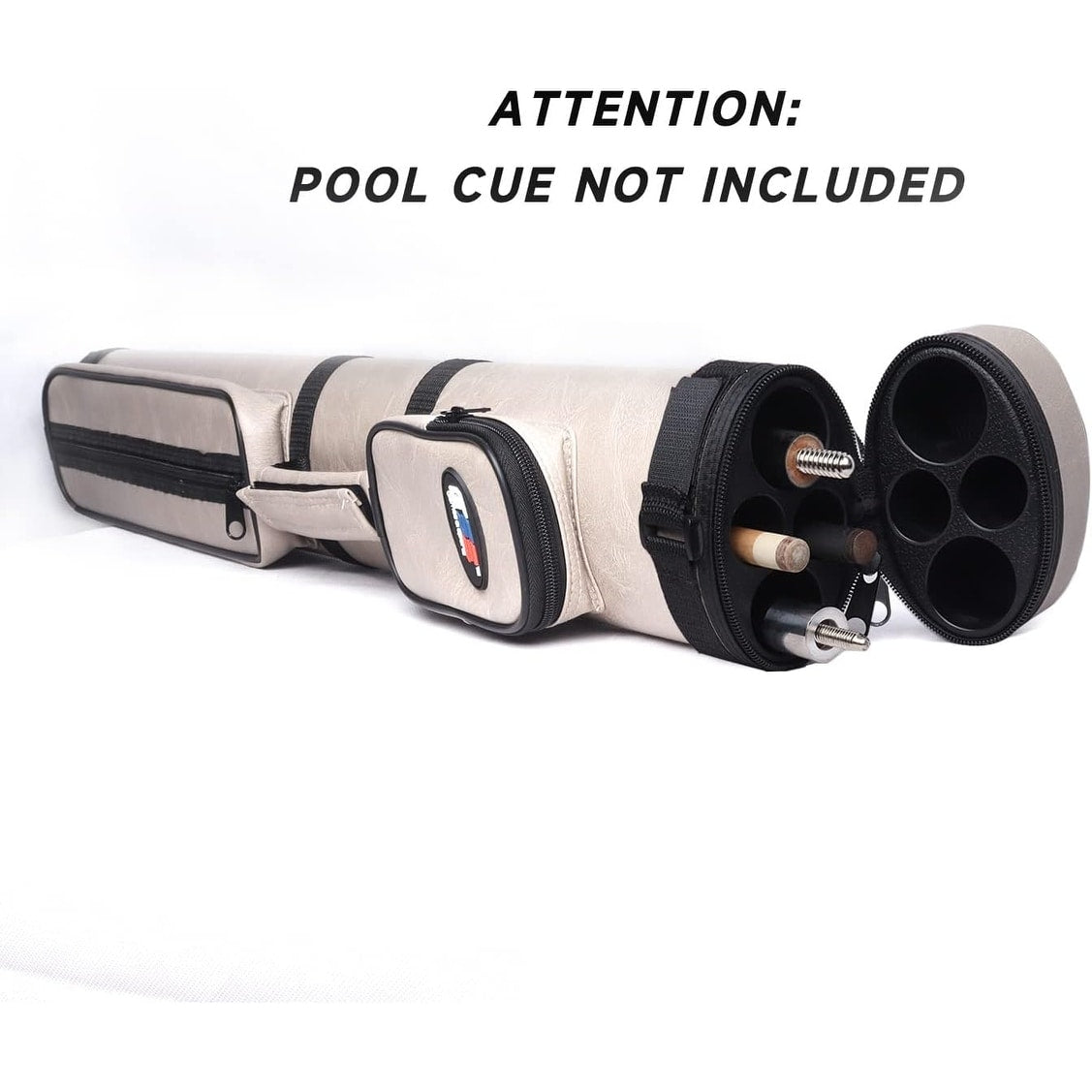 GSE™ 2x2 Oval Hard Billiard Pool Cue Stick Carrying Case, Billiard Cue Case Holds 2 Butts/2 Shafts (5 Colors)