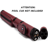 GSE™ 2x2 Oval Hard Billiard Pool Cue Stick Carrying Case, Billiard Cue Case Holds 2 Butts/2 Shafts (5 Colors)