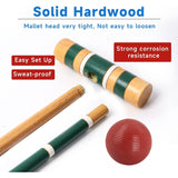 GSE™ Classic 6-Player Croquet Set with 6 Mallets & Croquet Balls, 9 Wickets, 2 Stakes and a Carrying Case - Croquet Set
