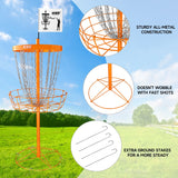 GSE™ Deluxe Portable 24-Chain Disc Golf Targets Basket, PRO Disc Golf Practice Goal Baskets