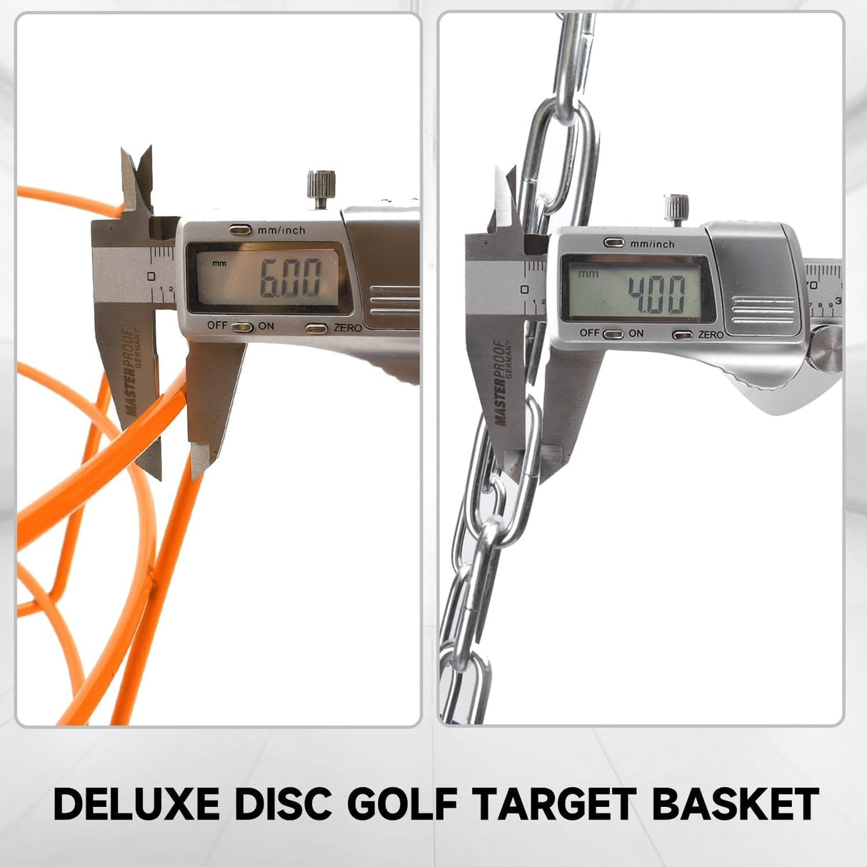 GSE™ Deluxe Portable 24-Chain Disc Golf Targets Basket, PRO Disc Golf Practice Goal Baskets