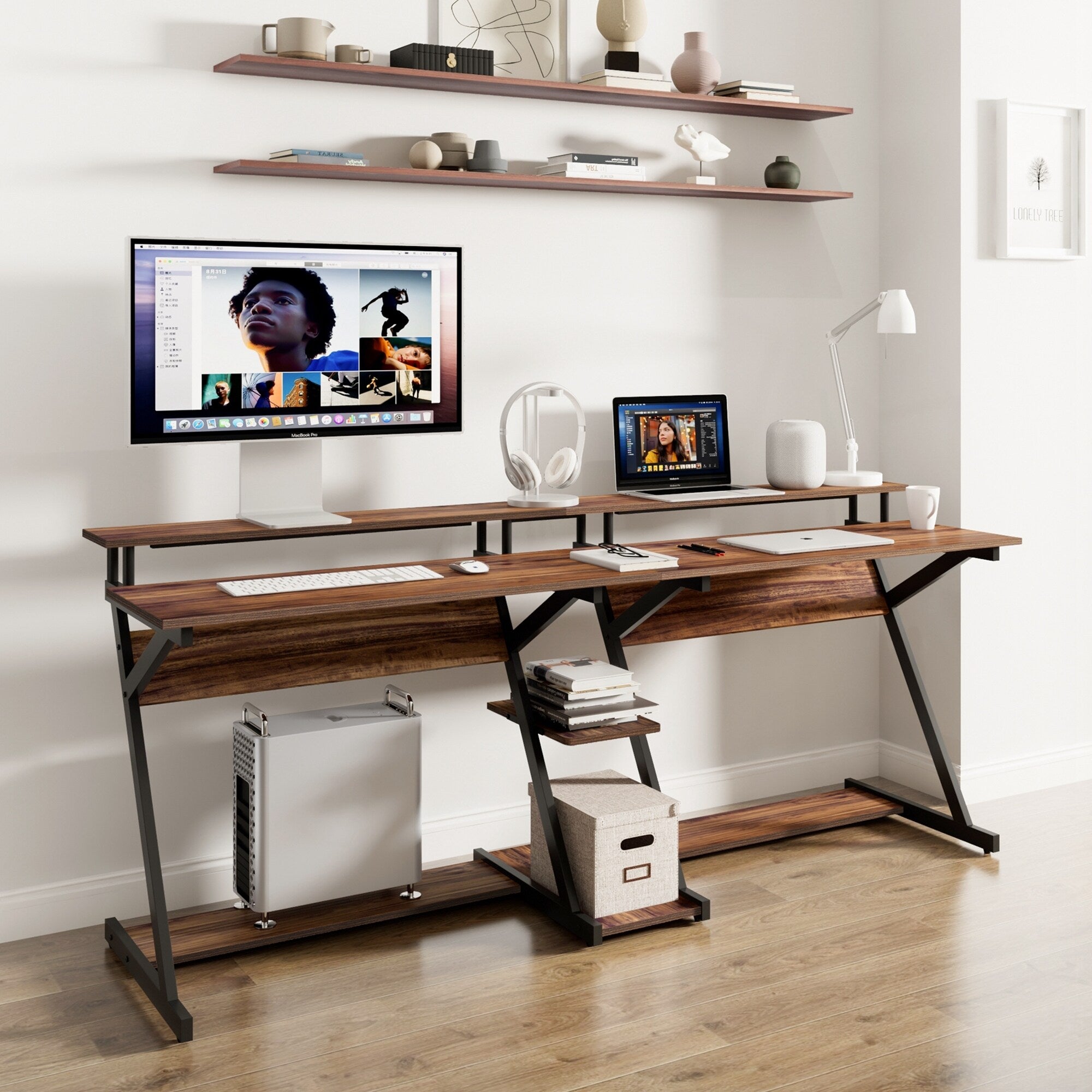 GZMR Computer Gaming Desk for 2 People