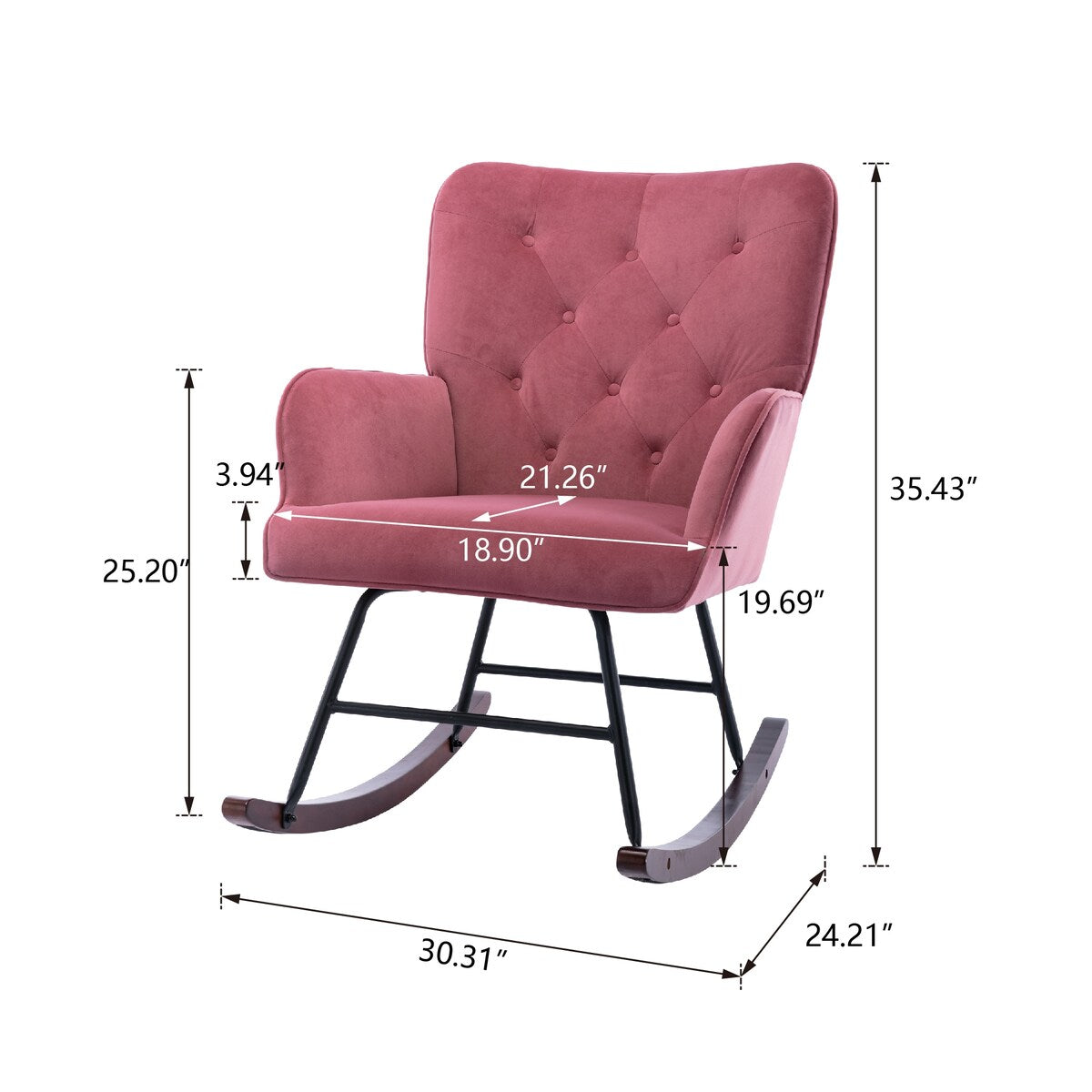 GZMR Living Room Comfortable Rocking Chair