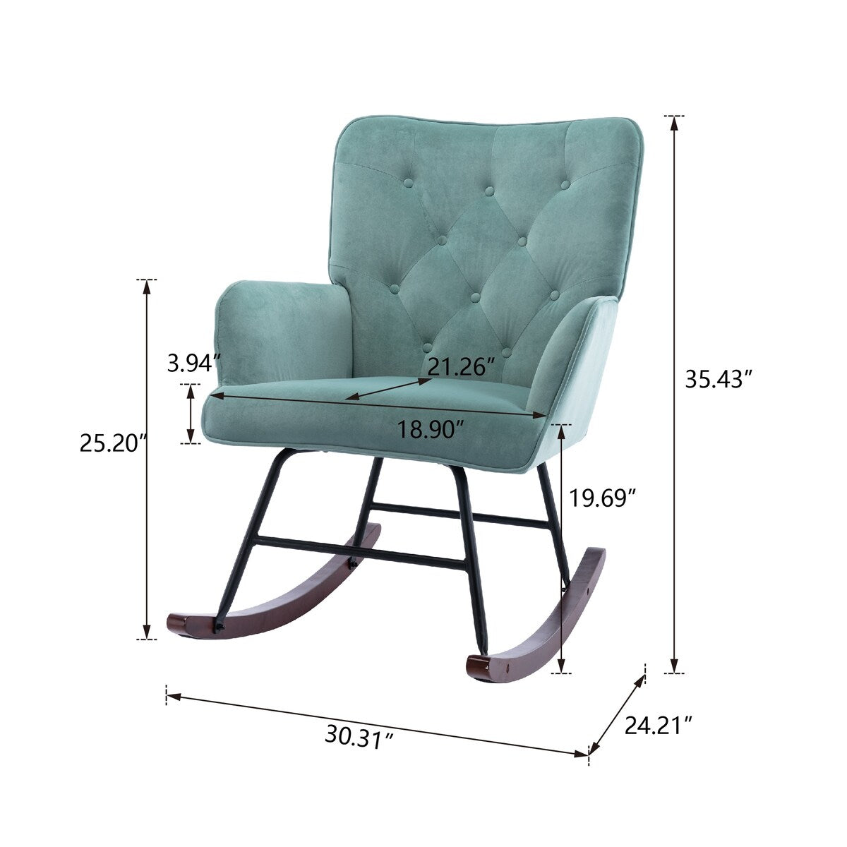 GZMR Living Room Comfortable Rocking Chair