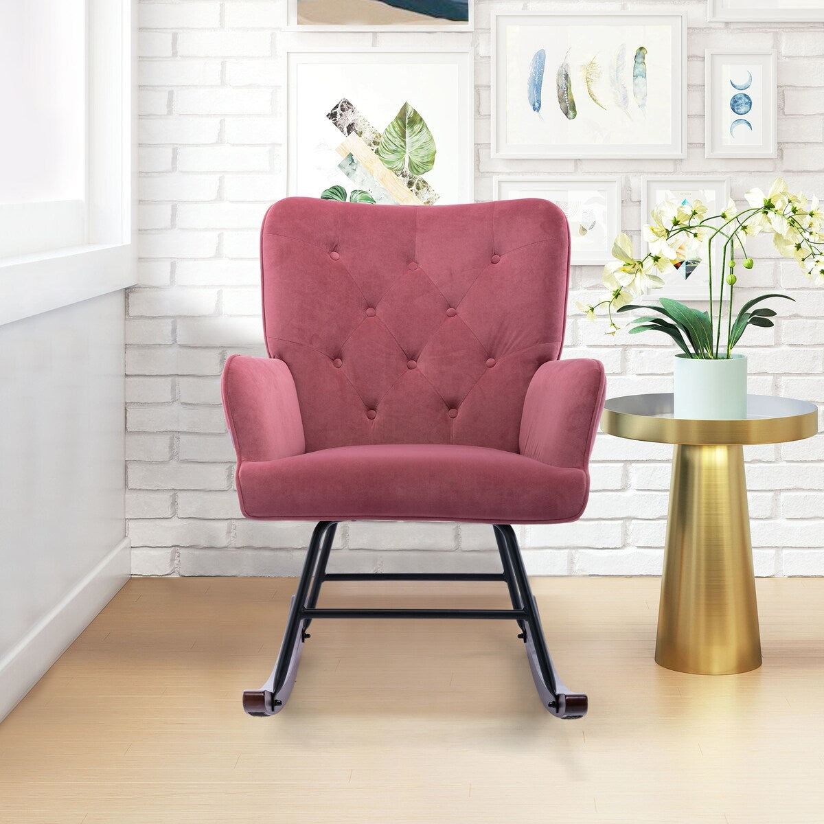 GZMR Living Room Comfortable Rocking Chair