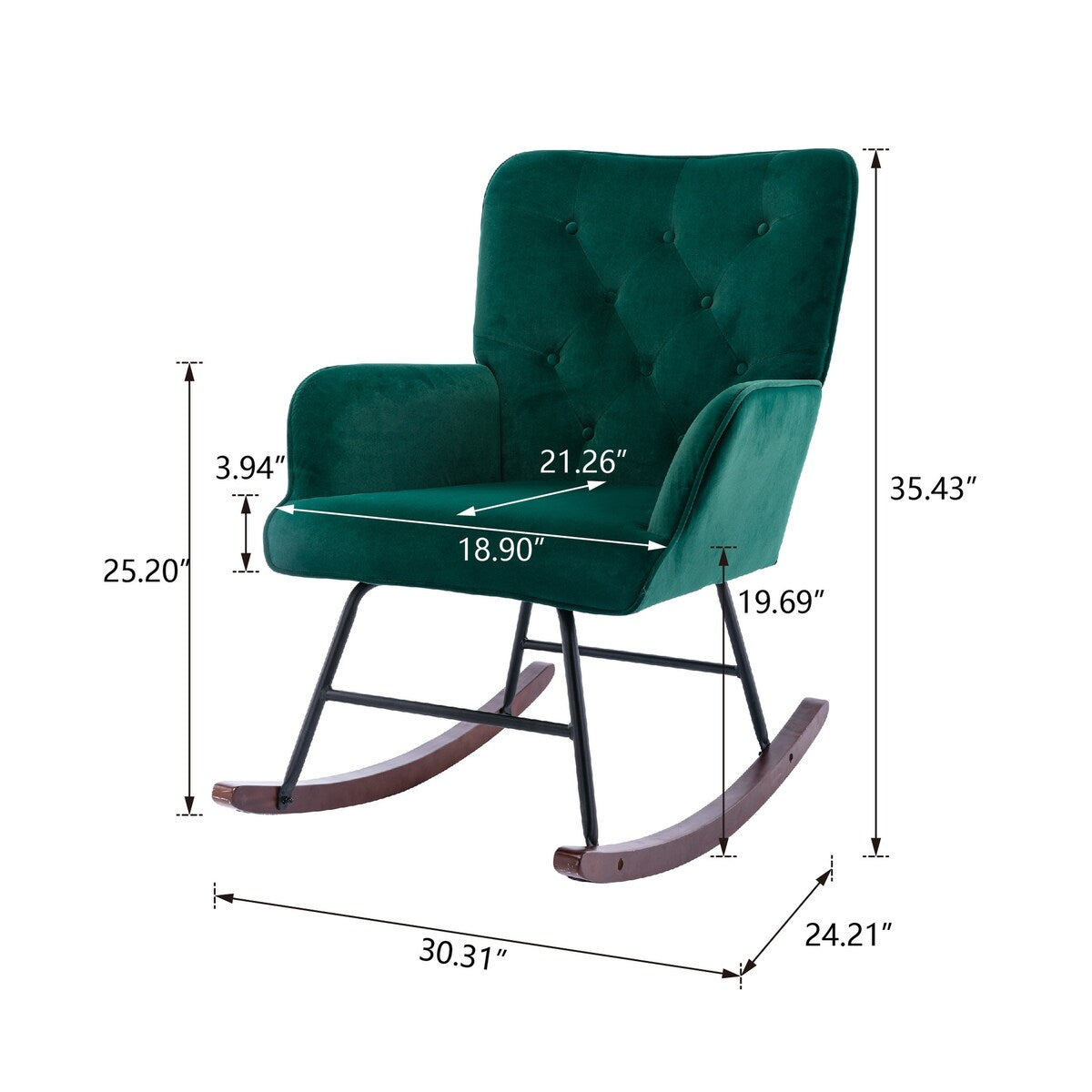 GZMR Living Room Comfortable Rocking Chair
