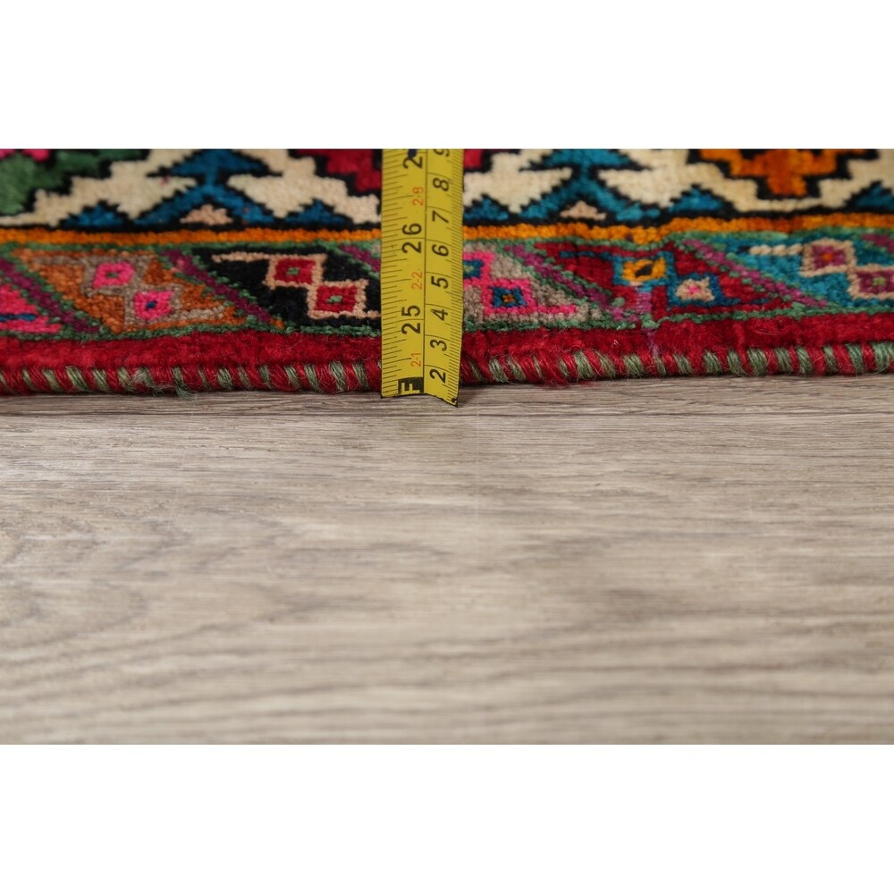 Gabbeh Animal Pictorial Hand-Knotted Wool Persian Oriental Area Rug - 6'5" x 3'9"