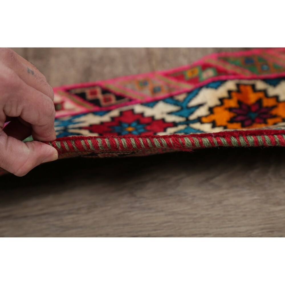 Gabbeh Animal Pictorial Hand-Knotted Wool Persian Oriental Area Rug - 6'5" x 3'9"