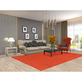 Gabbeh Area Rug Hand-Knotted Orange Oriental Wool Carpet - 6'7"x 9'10"