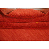 Gabbeh Area Rug Hand-Knotted Orange Oriental Wool Carpet - 6'7"x 9'10"