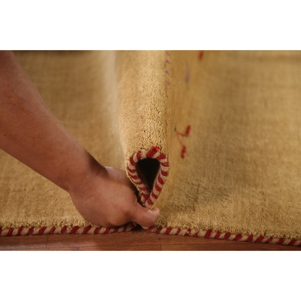 Gabbeh Area Rug Hand-Knotted Wool Carpet - 8'0"x 9'9"