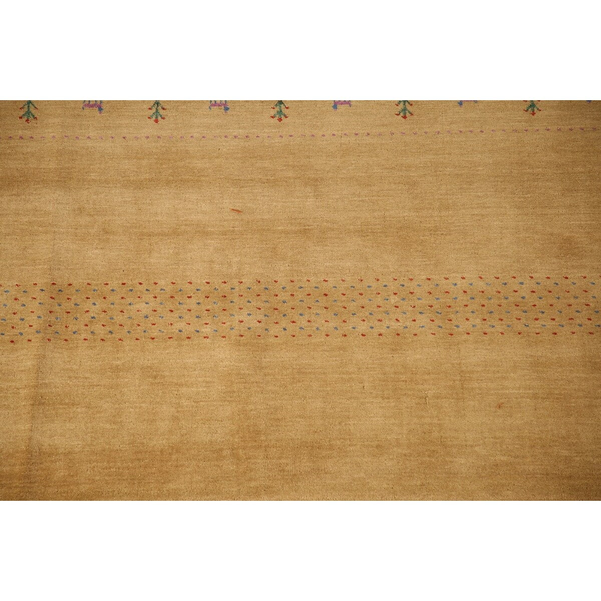 Gabbeh Area Rug Hand-Knotted Wool Carpet - 8'0"x 9'9"