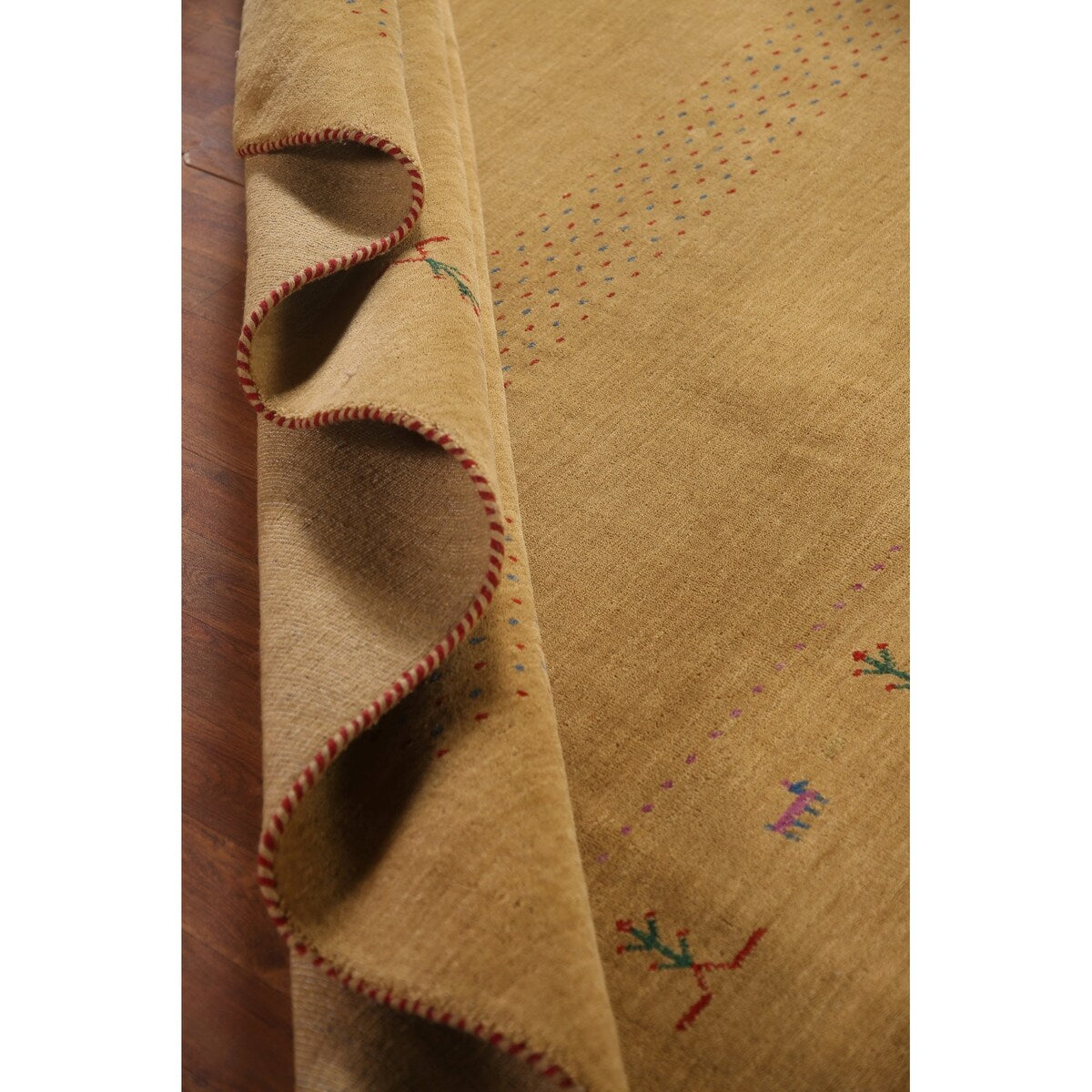 Gabbeh Area Rug Hand-Knotted Wool Carpet - 8'0"x 9'9"