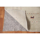 Gabbeh Area Rug Handmade Tribal Oriental Wool Carpet - 5'5"x 7'6"