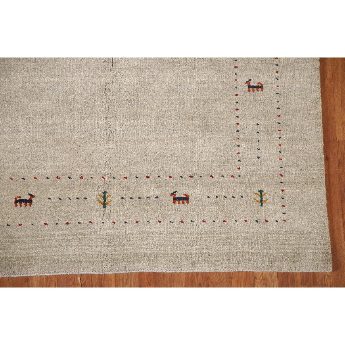 Gabbeh Area Rug Handmade Tribal Oriental Wool Carpet - 5'5"x 7'6"