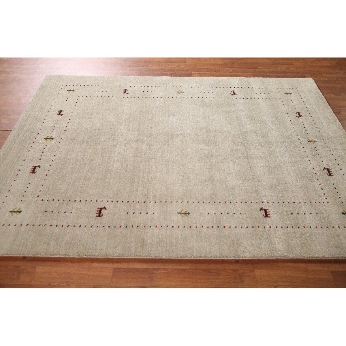 Gabbeh Area Rug Handmade Tribal Oriental Wool Carpet - 5'5"x 7'6"
