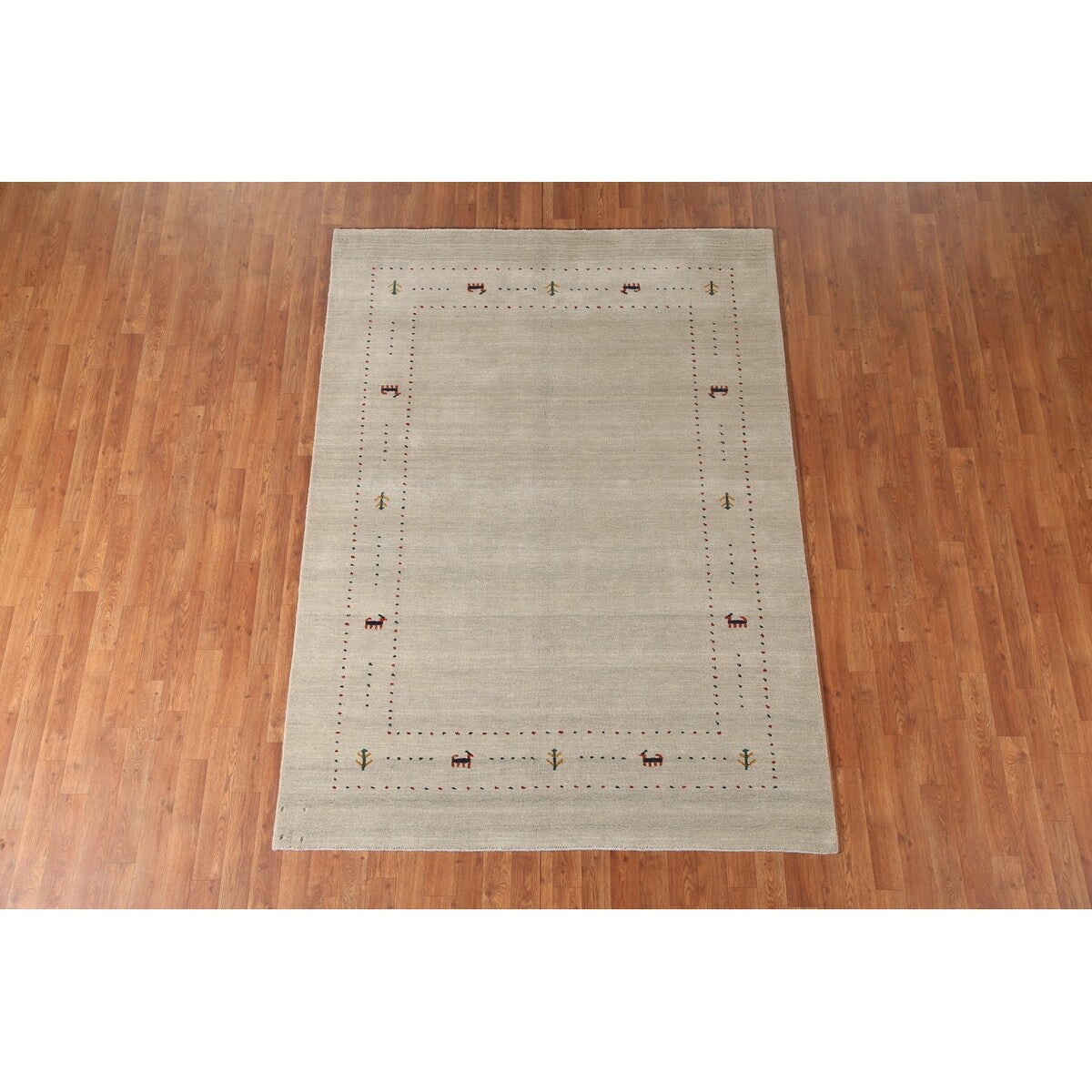 Gabbeh Area Rug Handmade Tribal Oriental Wool Carpet - 5'5"x 7'6"