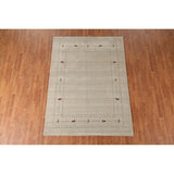 Gabbeh Area Rug Handmade Tribal Oriental Wool Carpet - 5'5"x 7'6"