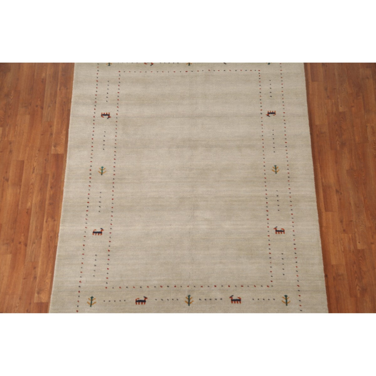 Gabbeh Area Rug Handmade Tribal Oriental Wool Carpet - 5'5"x 7'6"