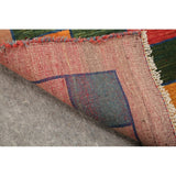 Gabbeh Checked Hand Knotted Wool Oriental Persian Area Rug - 5'0" x 3'7"