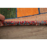 Gabbeh Checked Hand Knotted Wool Oriental Persian Area Rug - 5'0" x 3'7"